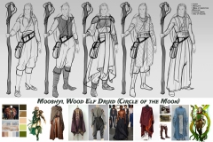Sketches and styles iterations - Mooshyi, Wood Elf Druid - Concept Art - UriellActaea, Concept Artist and Illustrator