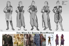 Sketches and styles iterations - Thia, Wood Elf Ranger - Concept Art - UriellActaea, Concept Artist and Illustrator
