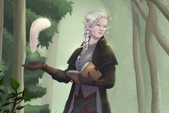 Baelen - Pallid Elf Wizard - DnD Character Illustration - UriellActaea, Concept Artist and Illustrator