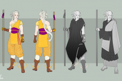Enariel, Aasimar monk - Concept Art - UriellActaea, 2D Artist and Illustrator