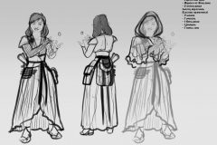 Turnaround sketches - Ewilan, Gnome Wizard - Concept Art - UriellActaea, Concept Artist and Illustrator
