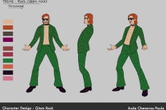 Fullbody turnaround - Glam Rock - Costume concept art - UriellActaea, Concept Artist and Illustrator