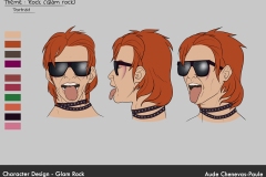 Face turnaround - accessories - Glam Rock - Costume concept art - UriellActaea, Concept Artist and Illustrator