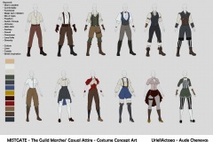 Mistgate - The Guild Marches' Casualwear - Costume concept art - UriellActaea, Concept Artist and Illustrator