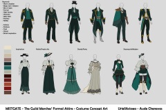 Mistgate - The Guild Marches' Formal attire - Costume concept art - UriellActaea, Concept Artist and Illustrator