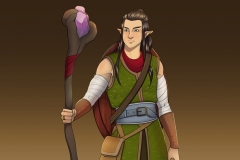Rendered Fullbody - Mooshyi, Wood Elf Druid - Concept Art - UriellActaea, Concept Artist and Illustrator