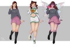 Rue, Fae Cheerleader - Concept Art - UriellActaea, Concept Artist and Illustrator