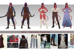 Susi, Tiefling Fighter - Concept Art - UriellActaea, 2D Artist and Illustrator