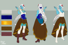 Sylbella, Sea Elf Bard - Concept Art - UriellActaea, 2D Artist and Illustrator