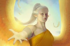 Enariel, Gentle soul - DnD Character Card Illustration - UriellActaea, Concept Artist and Illustrator