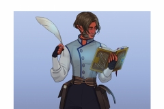 Casual Gewycht - Hobgoblin Wizard - DnD Character Illustration - UriellActaea, Concept Artist and Illustrator