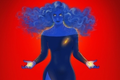 Selfportrait - Warlock Patron - Character Illustration - UriellActaea, Concept Artist and Illustrator
