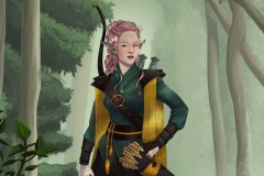 Talanah - Eladrin Ranger - DnD Character Illustration - UriellActaea, Concept Artist and Illustrator