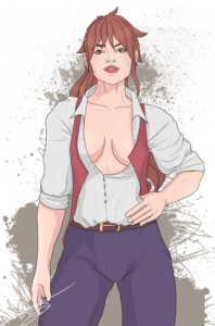 Fan Art of Kaylane, master at arms from Erika et les Princes en Détresse - UriellActaea, 2D Artist and Illustrator